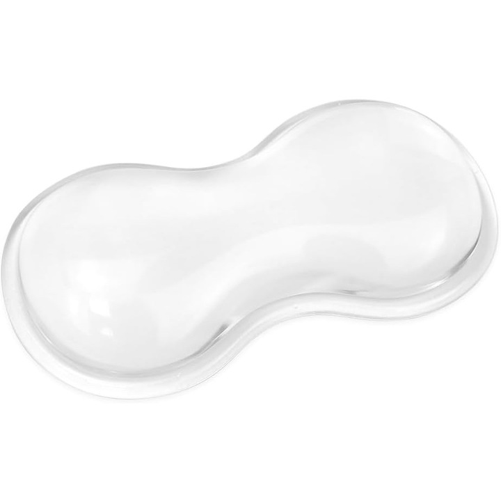 Ergonomikus csuklótámasz, gél, átlátszó, 14.7x7.9x2.3cm