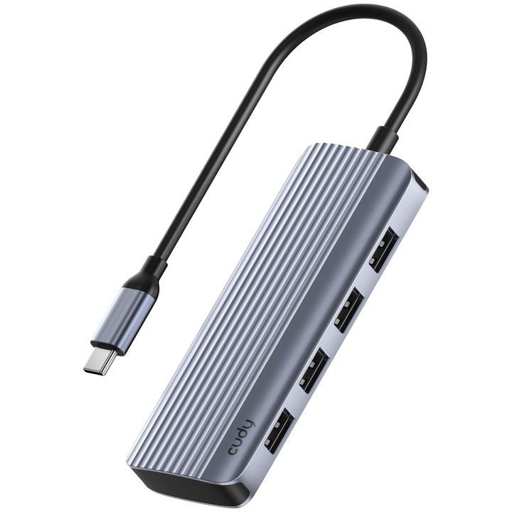 Cudy UH500 USB-C hub, többportos adapter, 4K 30Hz, Gigabit USB 3.2