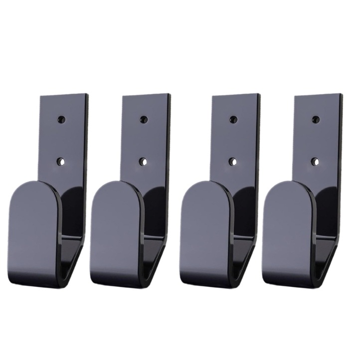 Suport de perete pentru tastatura, 2 seturi, acrilic, negru