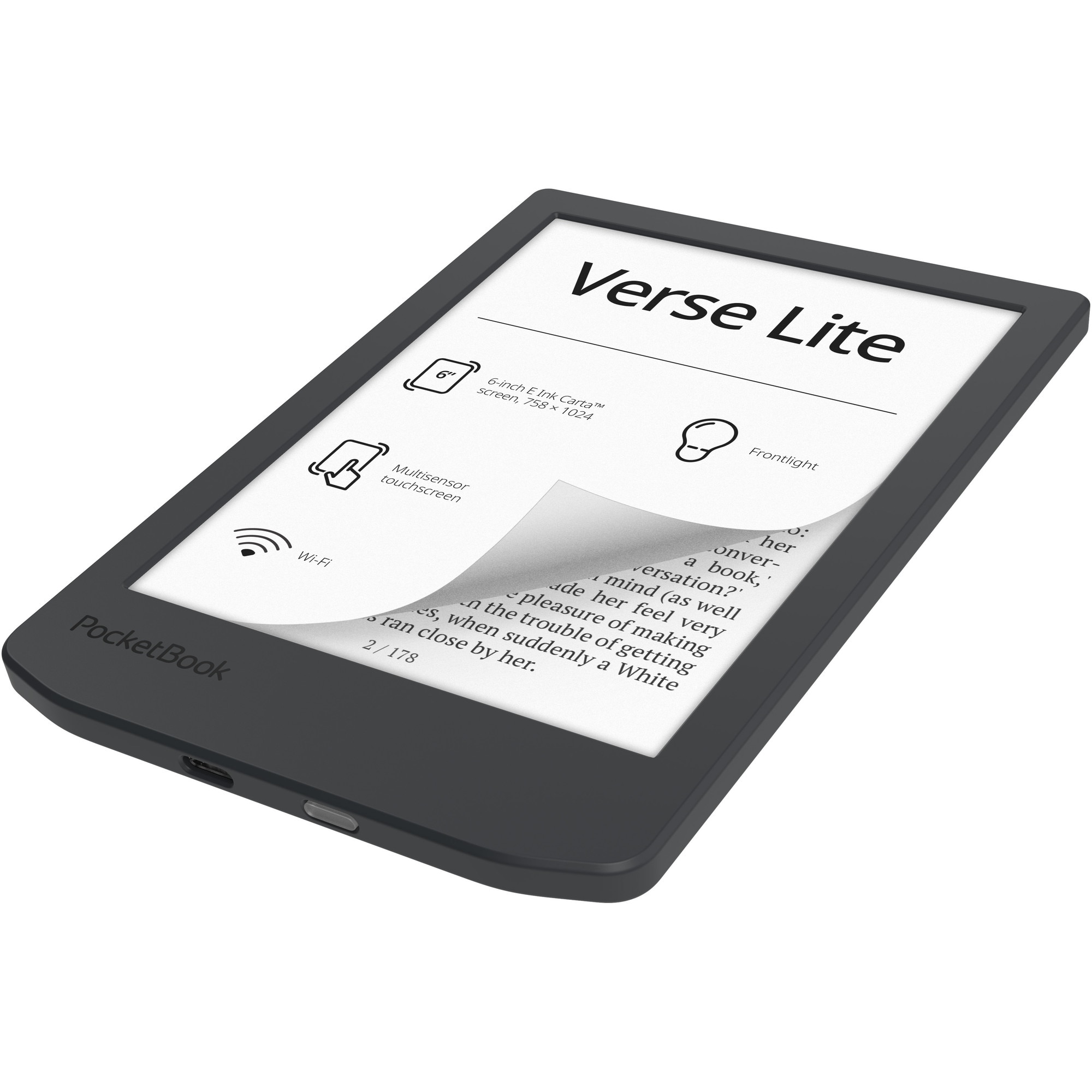 eBook Reader PocketBook Verse Lite PB619, ecran tactil 6.0