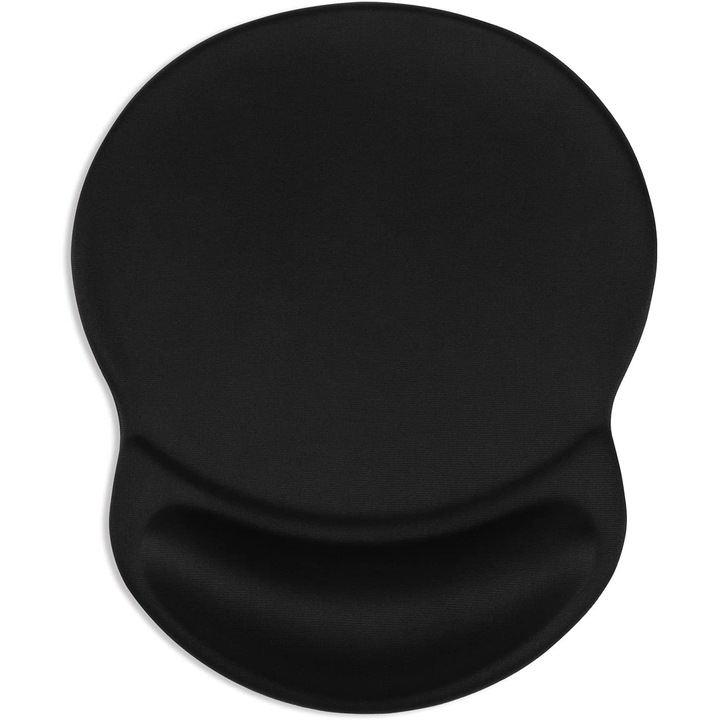 Mouse pad ergonomic cu suport pentru incheietura mainii din gel, negru, 230x250x25mm, set