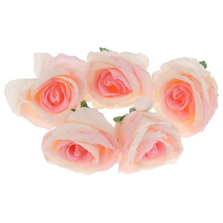 Set 5 flori artificiale roz, Nobo Kids, 7x10cm