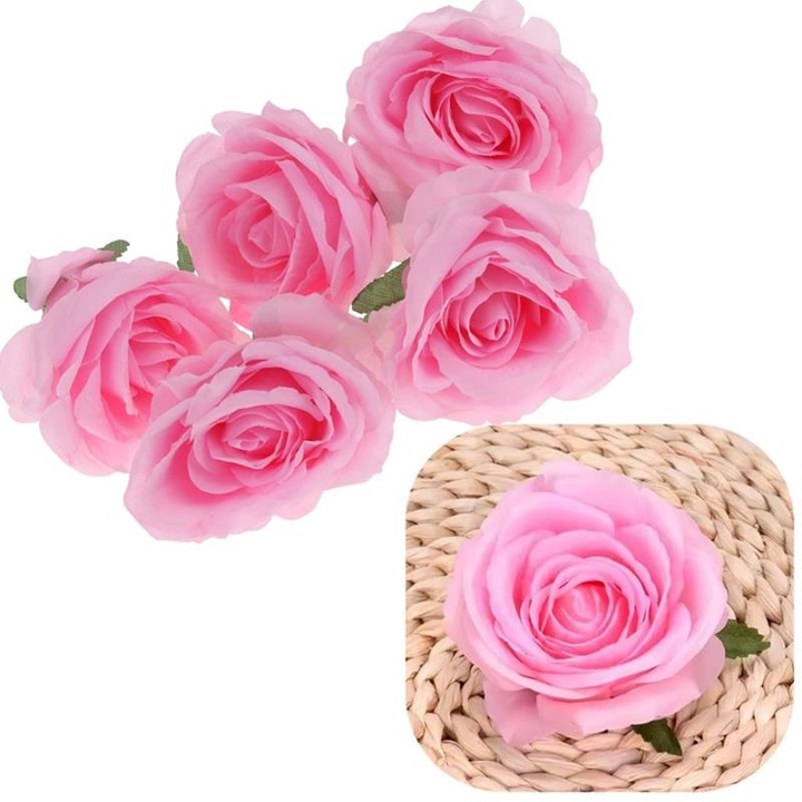 Flori artificiale Nobo Kids, set 5 buc, roz, 7x10cm