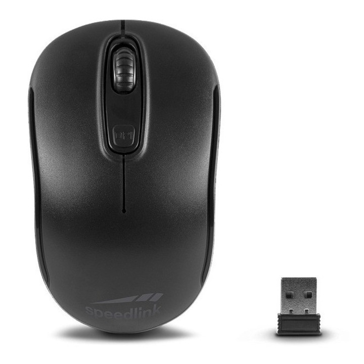 Egér vezeték nélküli Ceptica, 2.4 GHz, 1600 dpi, fekete