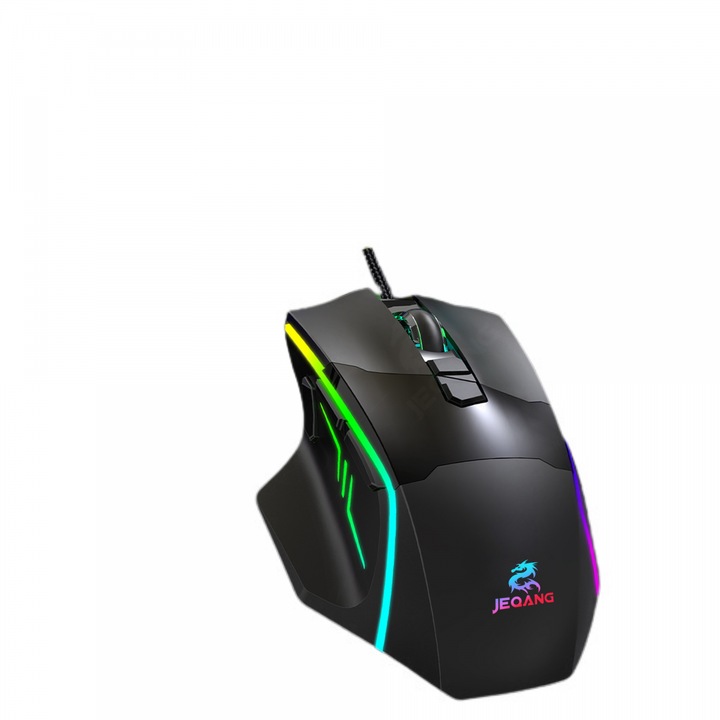 Геймърска мишка с кабел, 4800 DPI, 8 бутона, RGB осветление, ергономична