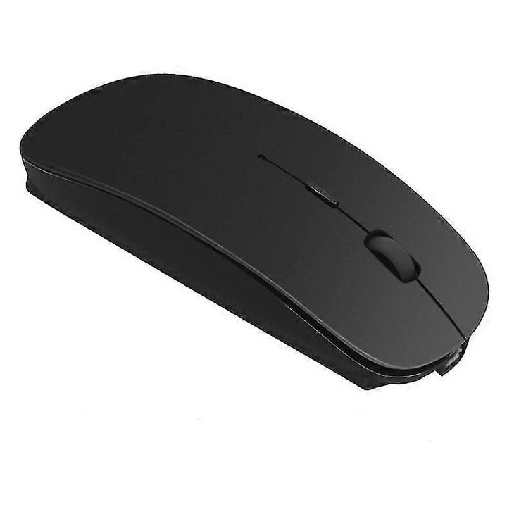 Mouse Bluetooth Wireless Reincarcabil, Portabil, Negru, 11.18x5.79x1.98cm
