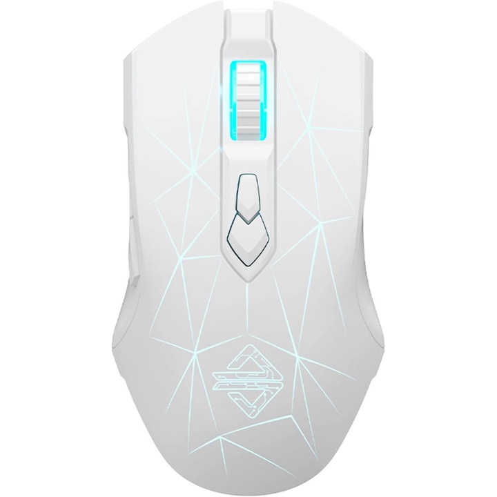 Vezeték nélküli gamer egér, 10K DPI, LED világítás, 8 programozható gomb, készlet