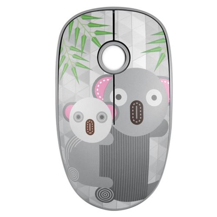 Mouse wireless 3D 1600DPI, 3 butoane, design ergonomic, model arici, dimensiuni mici