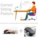 Ergonomikus asztali tartó készlet, csuklótámasz párna, egértámasz, 2 darab, fekete színű