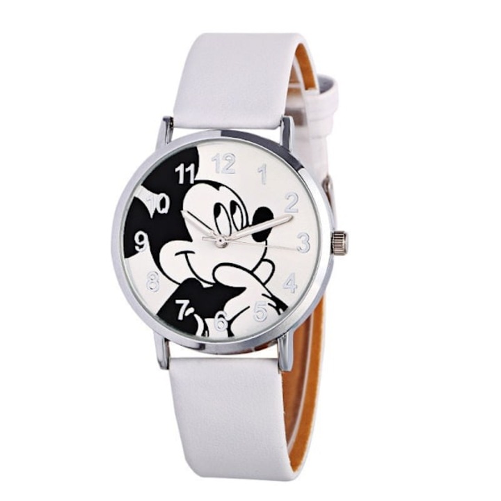Ceas copii Mickey Mouse, design modern, alb, set