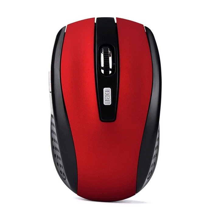 Mouse wireless 6D, 2.4GHz, design ergonomic, dimensiuni 11x6.8x3.6cm, multicolor