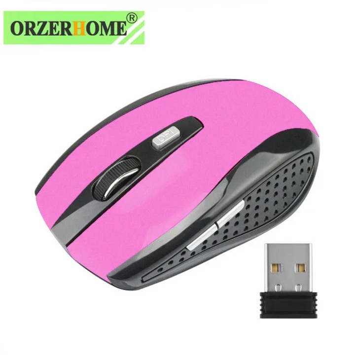 Mouse wireless mini, 6 butoane, DPI ajustabil 800-1200-1600, negru mat, set