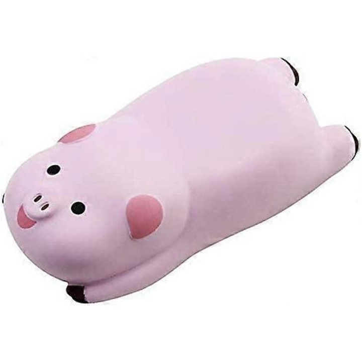 Mouse pad ergonomic cu suport pentru incheietura mainii, design porc, roz, dimensiuni 13.5x7.2x3cm