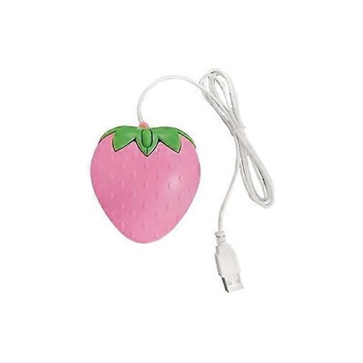 Mouse de gaming roz, USB, 3 butoane, 800DPI, compact