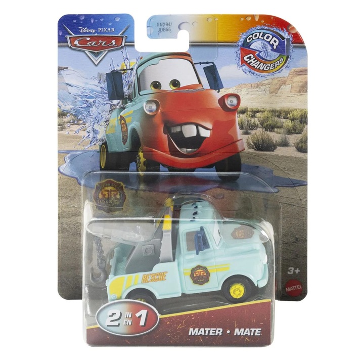 Színváltós kisautó, Mater, 1:55, többszínű