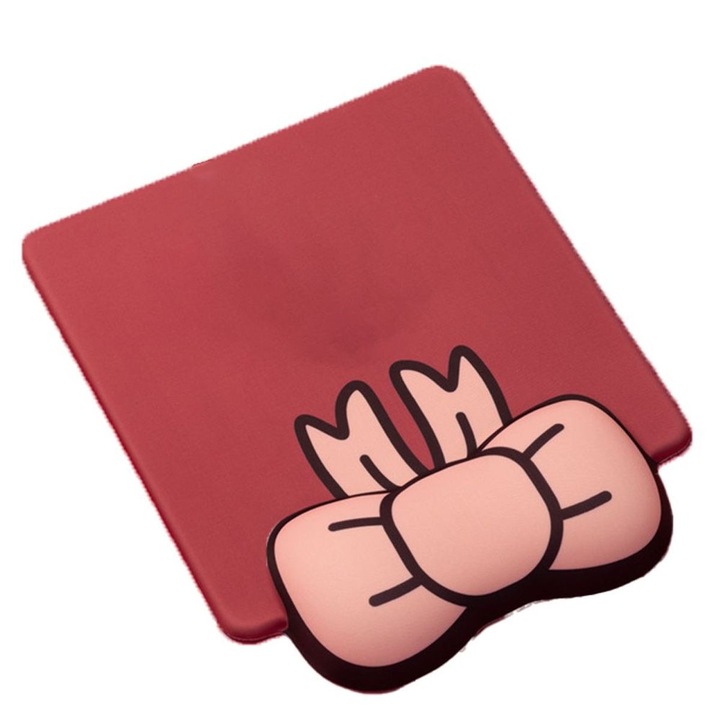 Mouse Pad cu Suport pentru Incheietura Mainii, Ergonomic, Gel, Burgundy