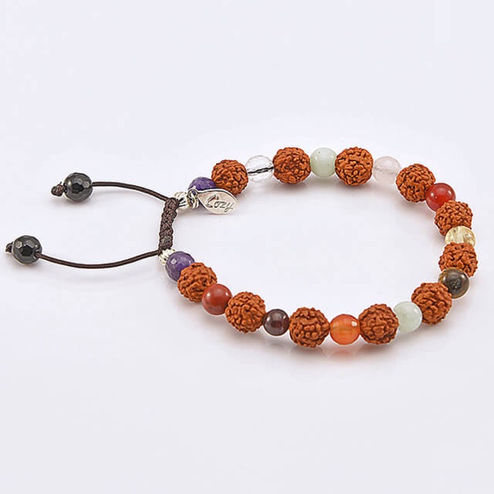 Brățară Fecioara, Rudraksha by Cozy, multicolor, 7x9mm