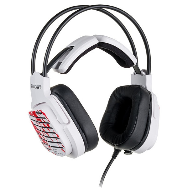 Căști cu fir, A4TECH Bloody G565, 50 mm, RGB, 7.1 VS, Anulare zgomot, Gaming, USB, Enegry White