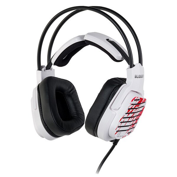 Căști cu fir, A4TECH Bloody G565, 50 mm, RGB, 7.1 VS, Anulare zgomot, Gaming, USB, Enegry White