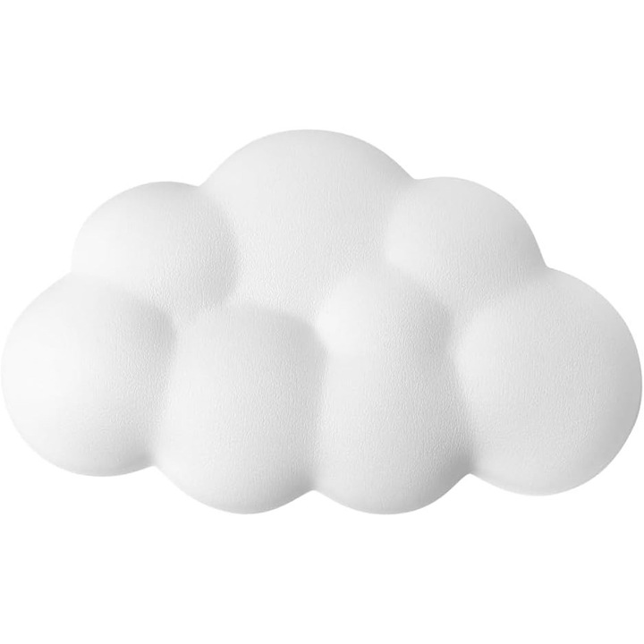 Ergonomikus csuklótámasz, poliuretán, felhő alakú, fehér