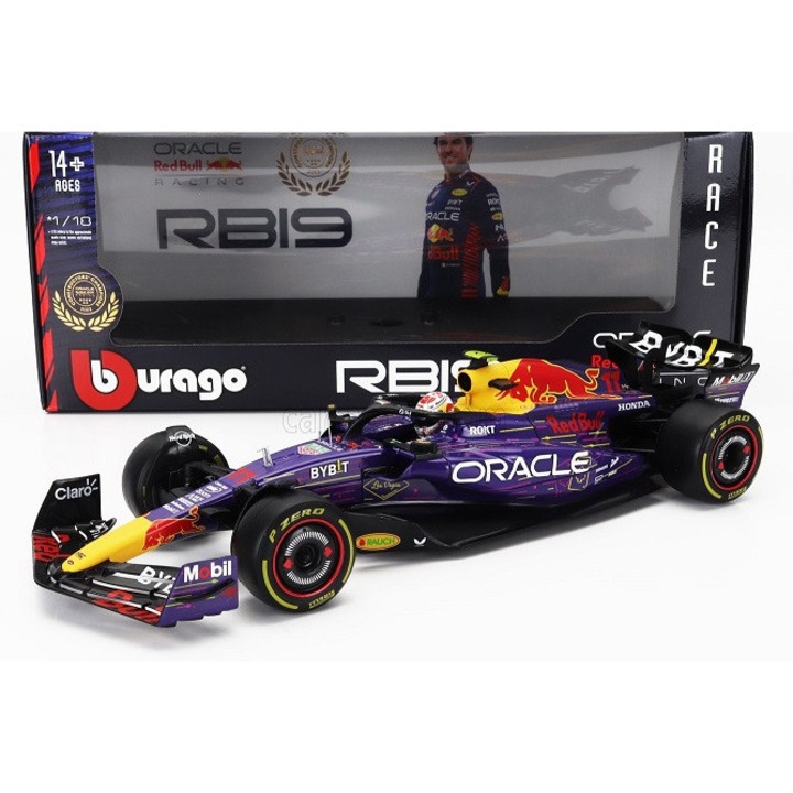 Macheta Formula 1 Red Bull Racing RB19 Sergio Perez #11 3rd Las Vegas GP 2023 - 1/18 Bburago