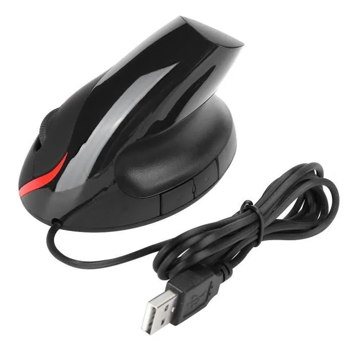 Mouse vertical optic, ergonomic, cablu, reincarcabil, negru - eMAG.ro