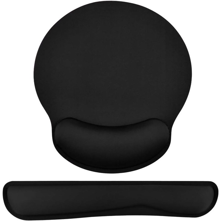 Mouse pad cu suport pentru incheietura mainii, non-alunecare, set mouse pad + suport tastatura, multicolor, 25x20cm