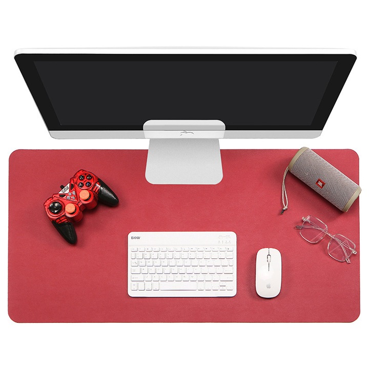 Tavita birou multifunctionala, impermeabila, 90x45cm, culoare burgunda