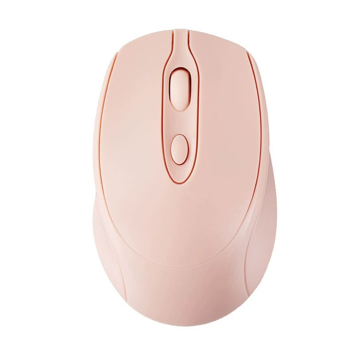 Mouse wireless 2.4G, dual-mode Bluetooth, roz, pentru birou