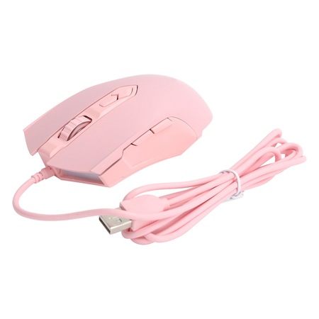 Mouse cablat 7 butoane, 200-4800 DPI, roz - eMAG.ro
