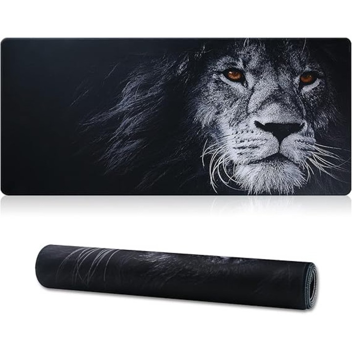Mousepad gaming, 90x40cm, design extins, margini cusute, multicolor