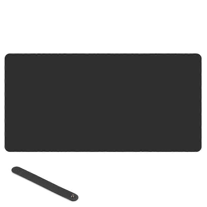 Mouse pad din PU, 600x300mm, set cu panglica, culoare neagra