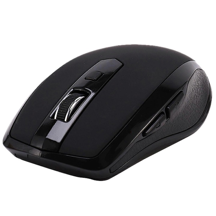 Mouse wireless 2.4GHz cu receptor USB-C, negru, Walkbee, DPI ajustabil 800/1200/1600, design ergonomic
