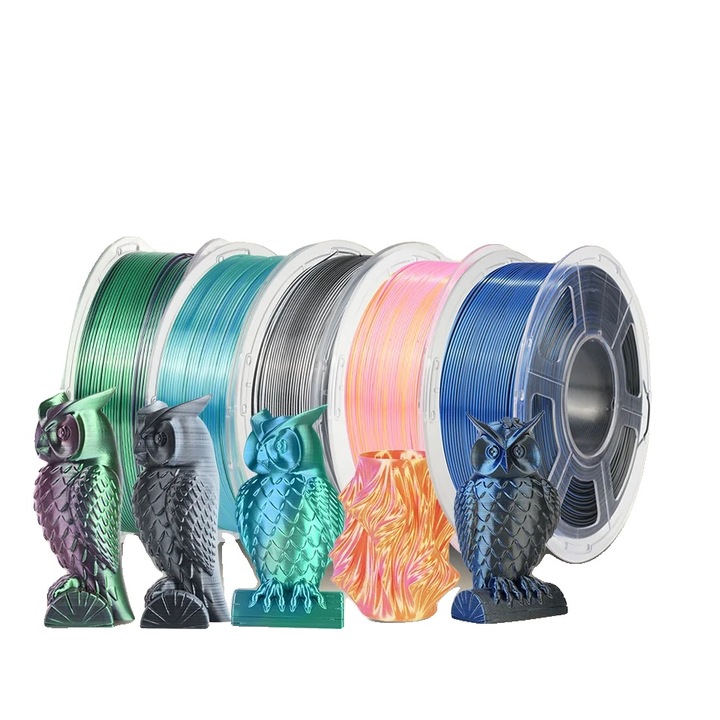 Filament 3D PLA, SILK Kettős Keverék, 1.75mm, 1.1kg, többszínű