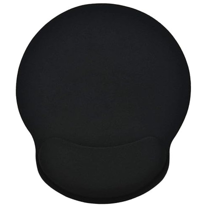 Mouse pad ergonomic cu suport pentru incheietura mainii, dimensiuni 250x233x25mm, design antiderapant, pentru birou si acasa