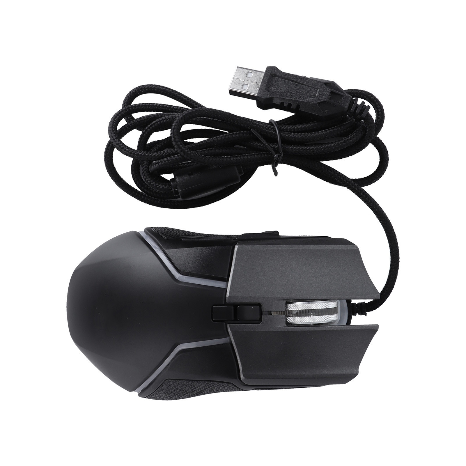 Mouse de gaming RGB, 6400 DPI, ergonomic, cablu 1.8m, set 2 accesorii ...
