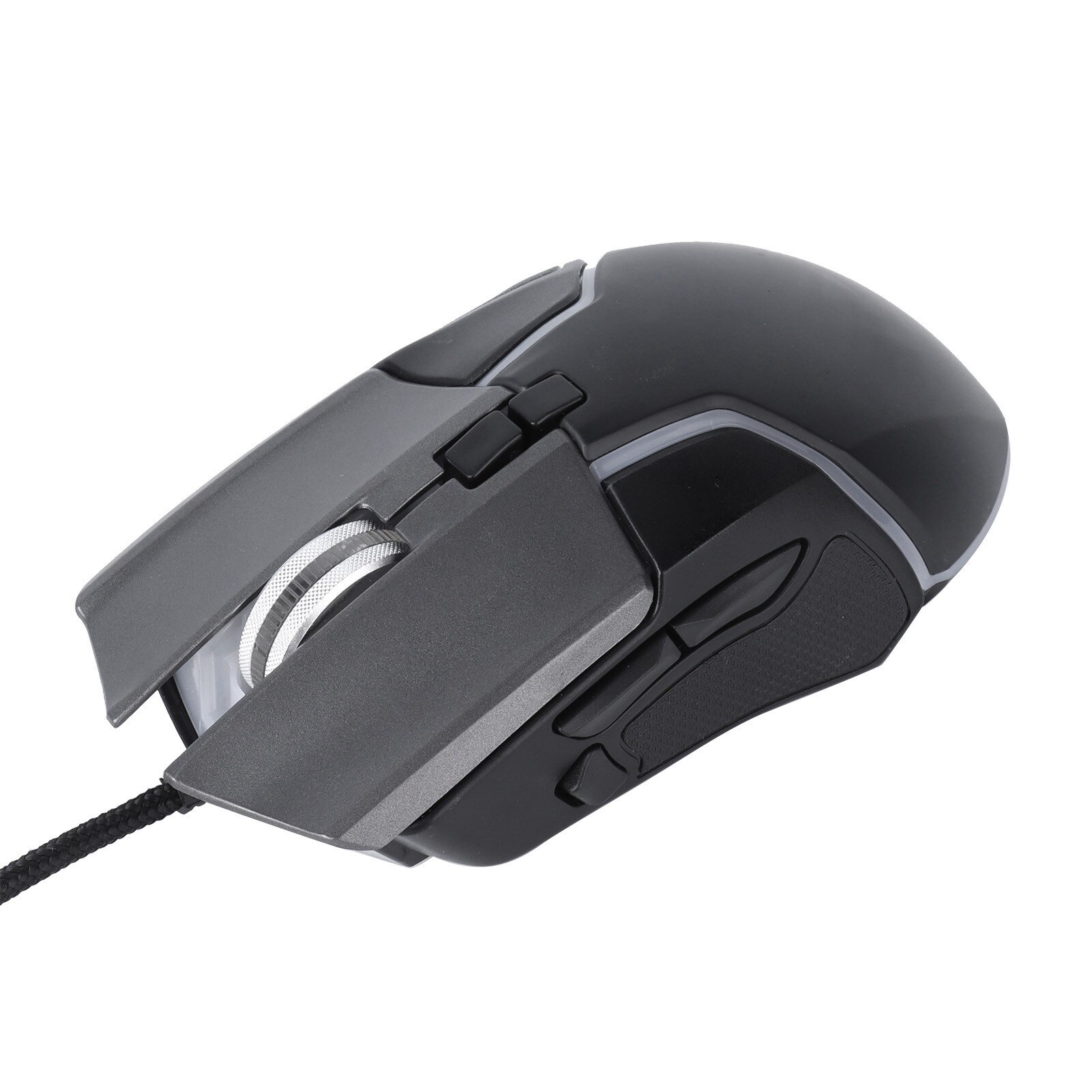 Mouse de gaming RGB, 6400 DPI, ergonomic, cablu 1.8m, set 2 accesorii ...