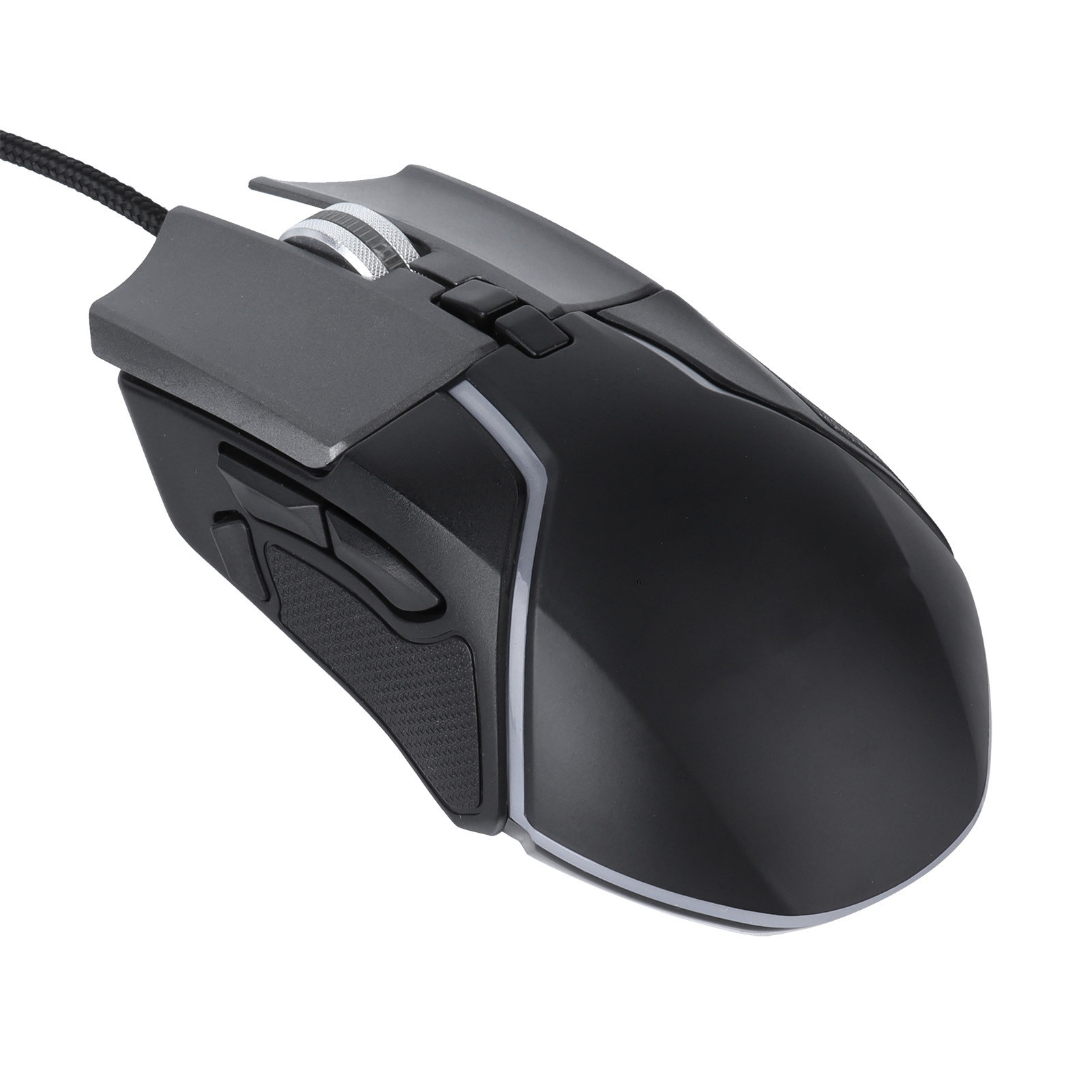 Mouse de gaming RGB, 6400 DPI, ergonomic, cablu 1.8m, set 2 accesorii ...