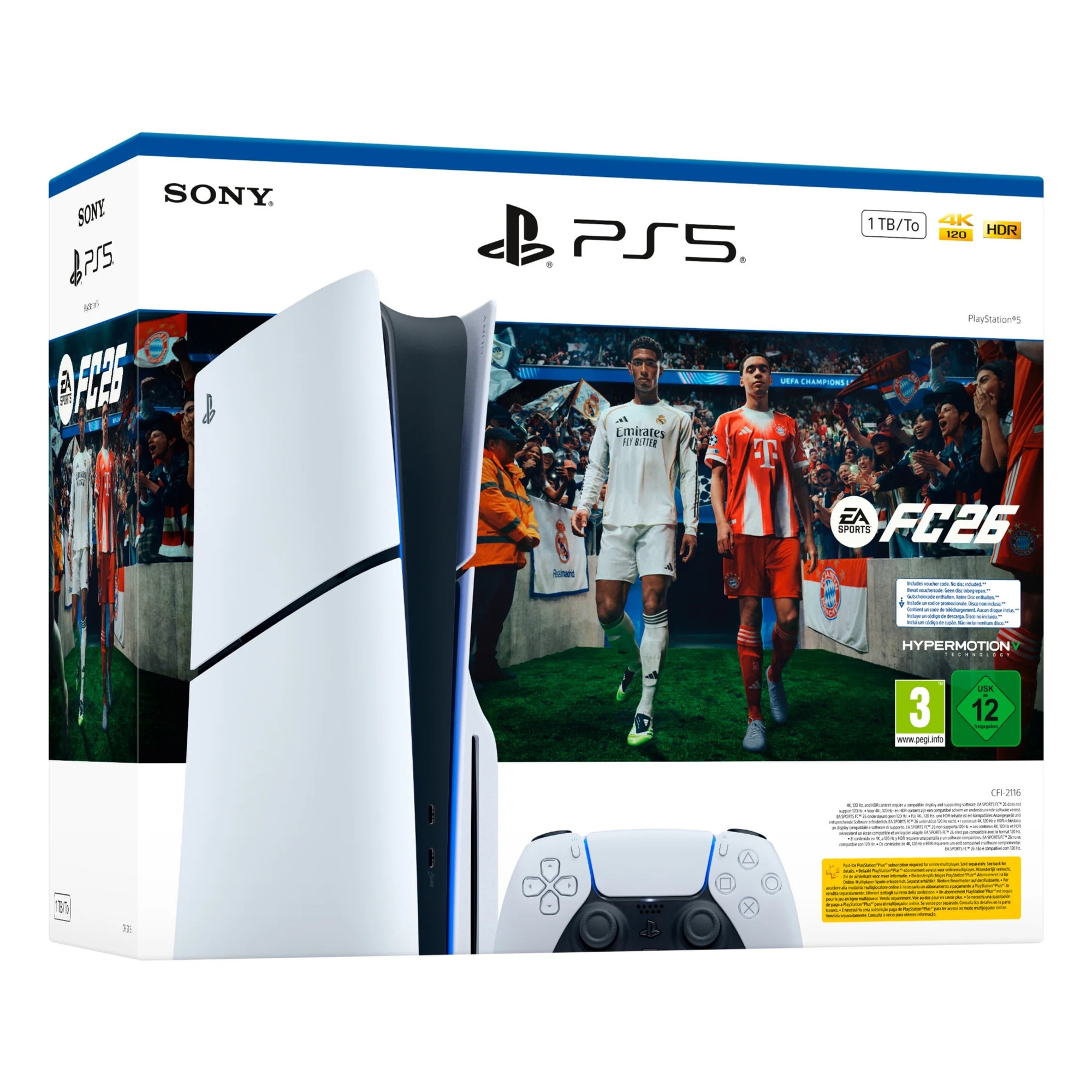 Consola PlayStation 5 (PS5) Slim, 1TB SSD, E-Chassis + FC 26 - eMAG.ro