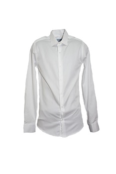 Camasa simpla pentru barbati cu maneca lunga, croi slim,D&J Exclusive, Alb Camasa simpla pentru barbati cu maneca lunga, croi slim,D&J Exclusive, Alb