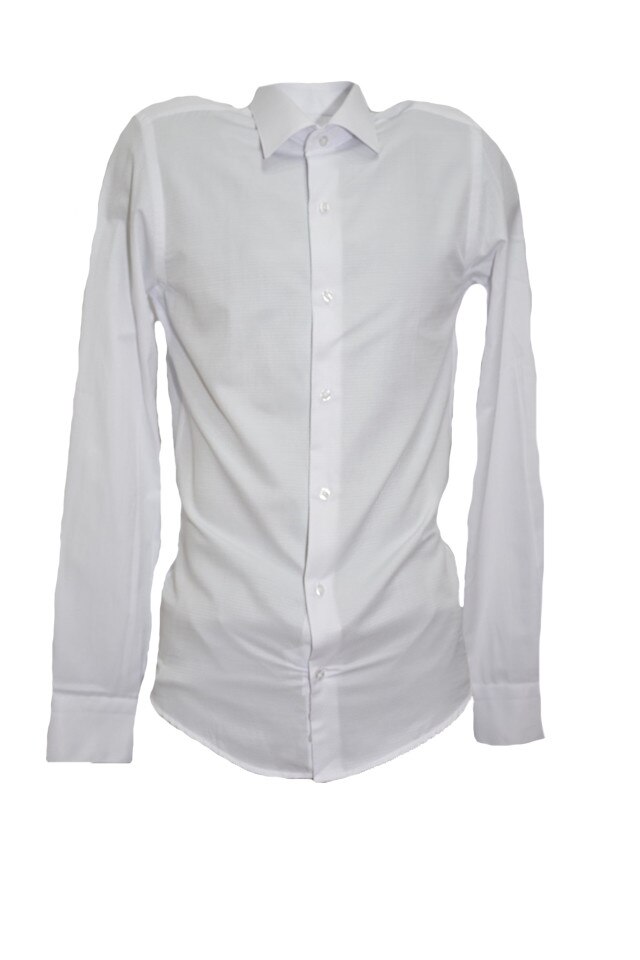 Camasa slim pentru barbati cu maneca lunga, D&J Exclusive, Alb