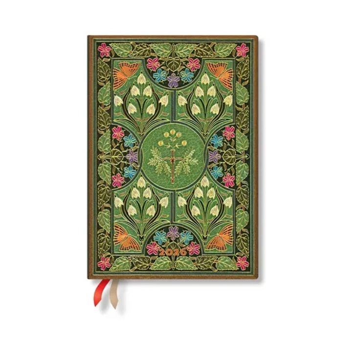 Agendă Paperblanks Poetry in Bloom, Midi, verticală, copertă rigidă, 80 de file, pentru anul 2026