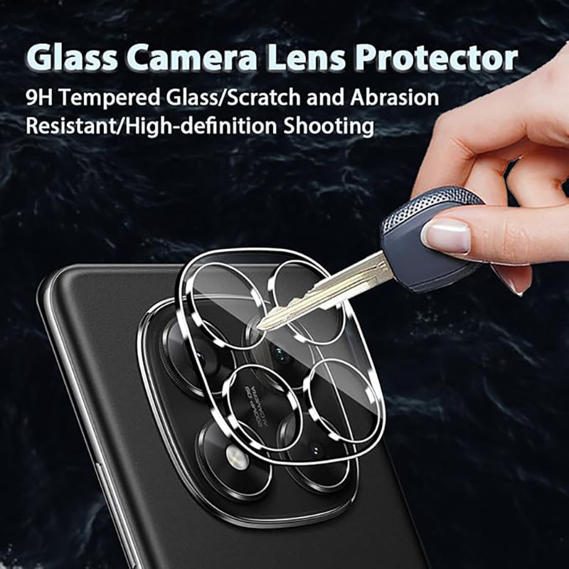 Set 2 Folii Protectie Camera pentru Xiaomi Redmi Note 14 Pro 5G, Sticla Securizata 9H, Transparenta