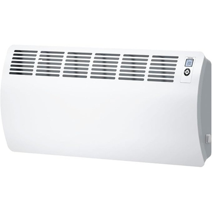 Convector electric de perete STIEBEL ELTRON 237834 CON 30 Premium, 3 kW, pentru aproximativ 35 m², certificat VDE, cu afisaj LCD, temporizator saptamanal, cronometru pe termen scurt de 120 de minute, mod silentios si functie de economisire a energiei