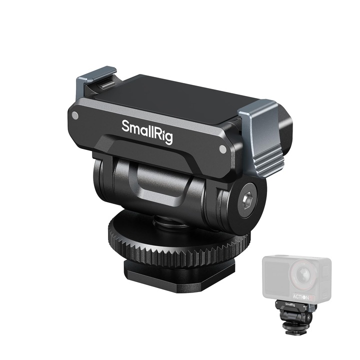 Адаптер за монтиране на гореща обувка Smallrig, с плоча за бързо освобождаване, накланяне на 180 градуса, за Dji Osmo 360/Action 5 Pro/4/3