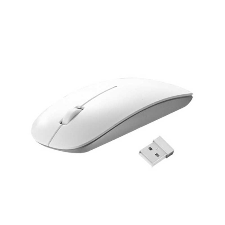 Mouse wireless ultra-subtire, 2.4GHz, design ergonomic, distanta de lucru 10m, negru