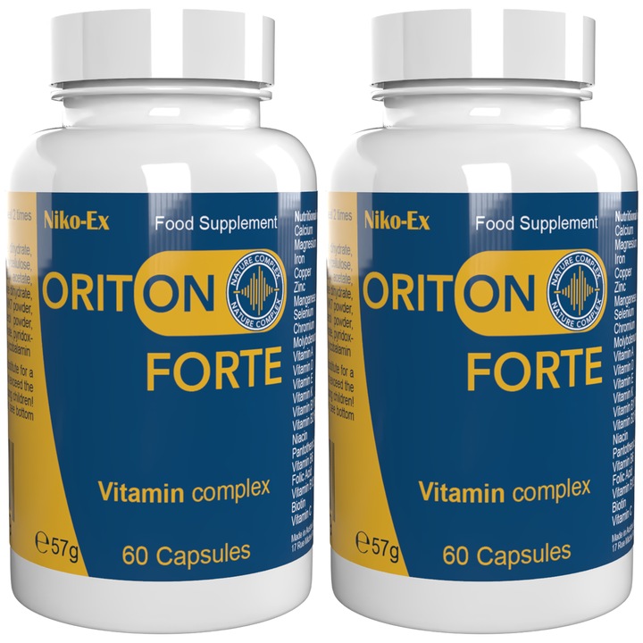 Supliment nutrițional Niko-Ex Oriton Forte, 120 capsule, 2 x 60 capsule, magneziu, pentru bărbați, femei, copii