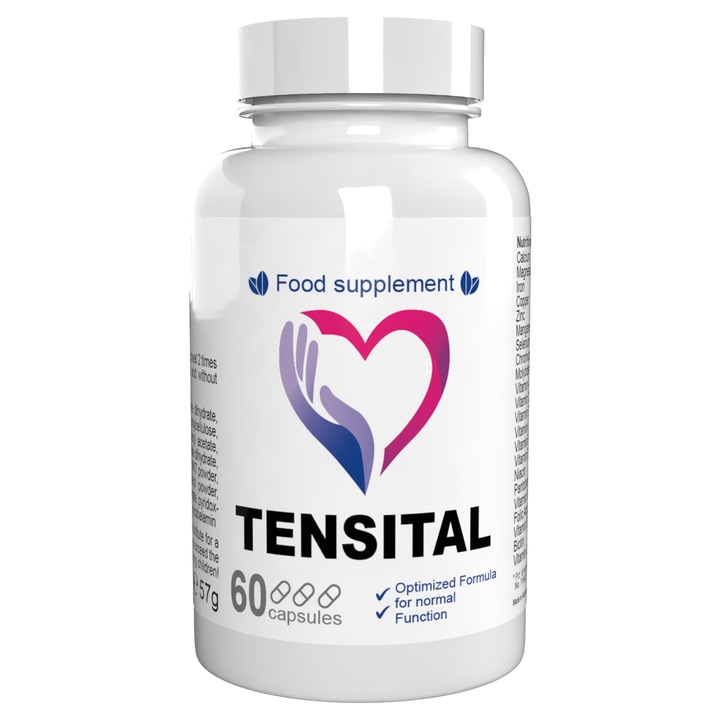 Supliment nutritional Niko-Ex TENSITAL WHITE, 60 capsule, vitamina A, magneziu, planta, vegan