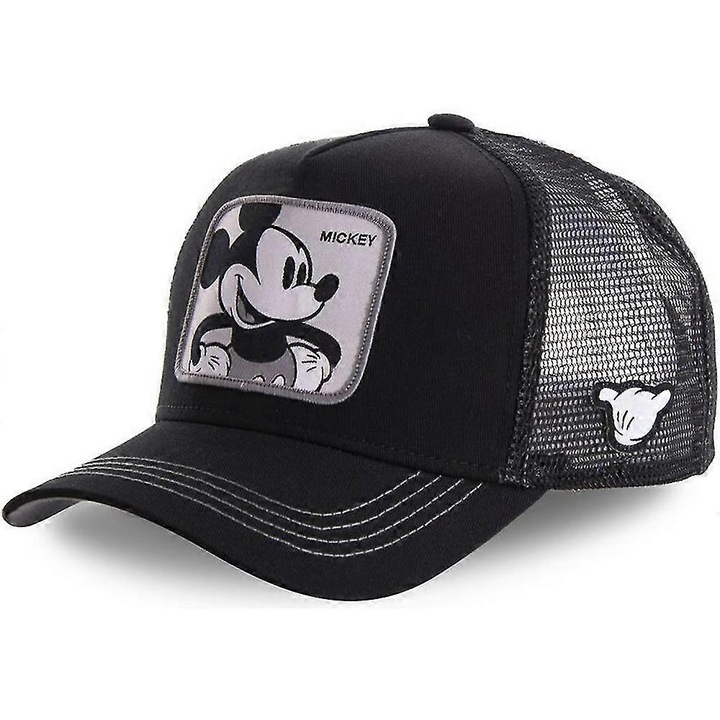 Unisex sapka, Mickey Mouse modell, hip-hop, fekete