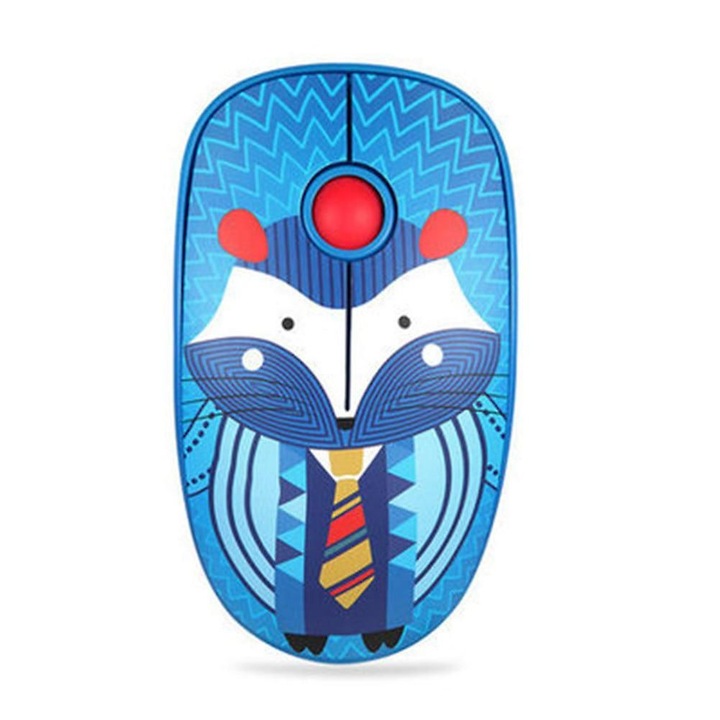 Mouse wireless 2.4GHz, design ergonomic, culori animale, cu receptor
